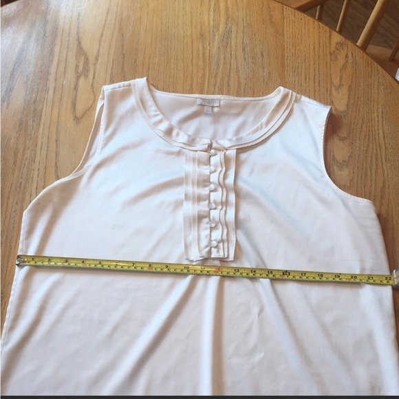Talbots sleeveless blouse cream large - Picture 9 of 9